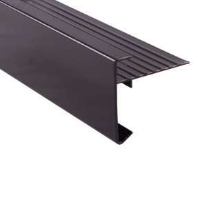 Roval aluminium daktrim standaard trim RAL 9005 45 x 45 mm (2,5 mtr)