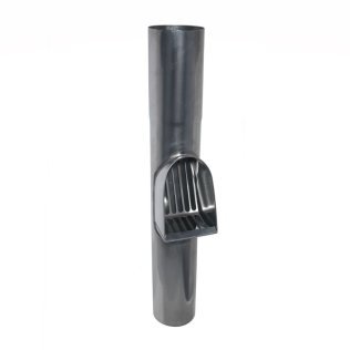 Bladvanger zink met RVS rooster (Ø80 mm)