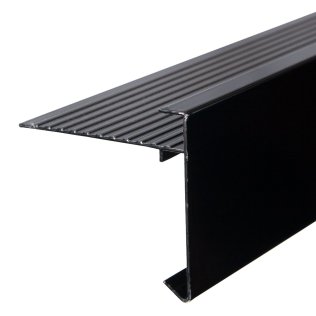 Roval aluminium daktrim standaard trim RAL 9005 60 x 64 mm (2,5 mtr)